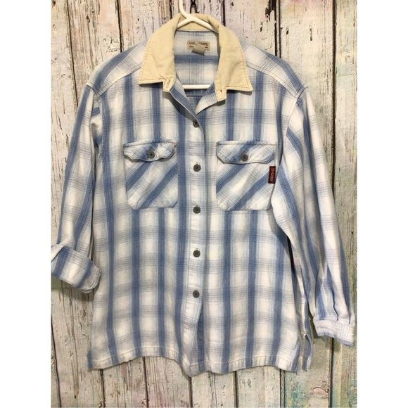 Vintage Union Bay Heavyweight Denim with Corduroy Collar Men’s Shirt Size Medium - Picture 15 of 15